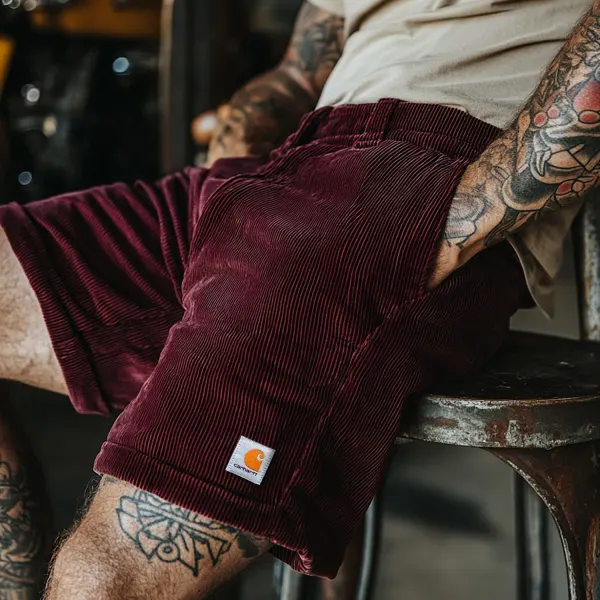 Men's Vintage Corduroy Shorts - Zivinfo.com 