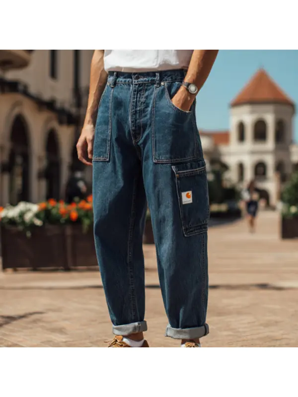 Casual Denim Cargo Pants - Ootdmw.com 