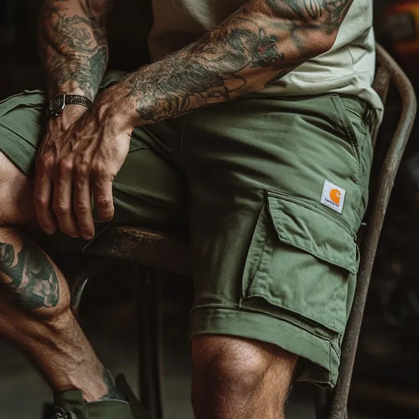 Men's Versatile Shorts Retro Lacquered Carpenter 5-point Shorts Daily Casual Shorts - Ootdyouth.com 