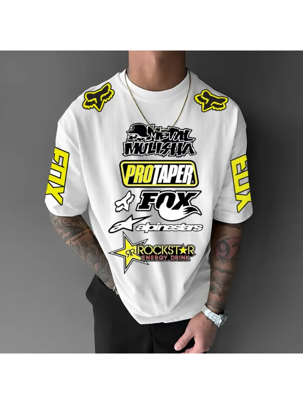 Unisex Casual Racing Print T-shirt - Localziv.com 