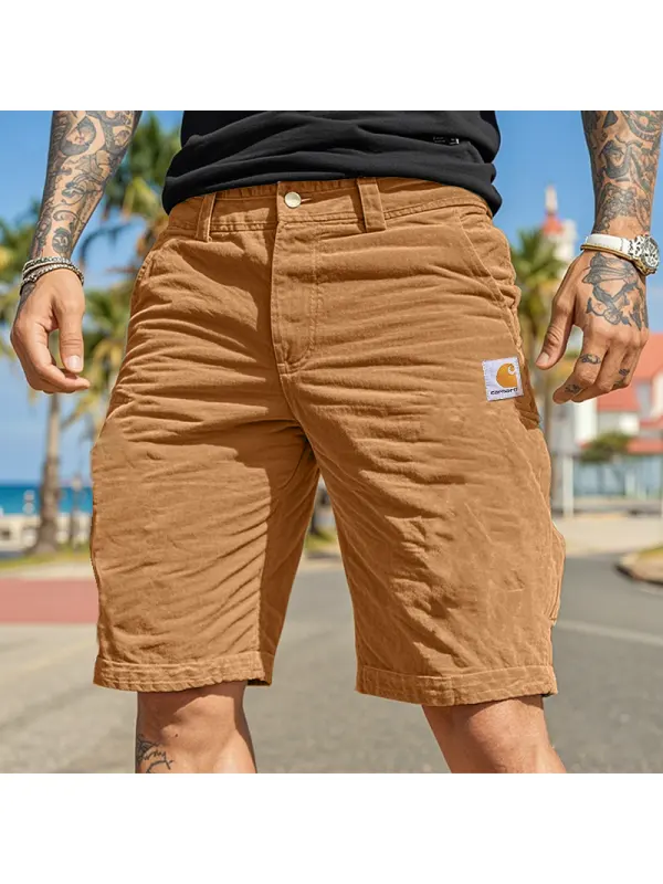 Men's Casual Shorts With Stylish Logo Patch For Summer Outfits - Anrider.com 