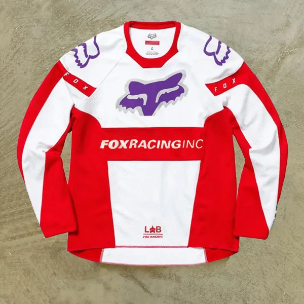 Casual Racing Color-blocked Long Sleeve T-shirt - Yesunshine.com 