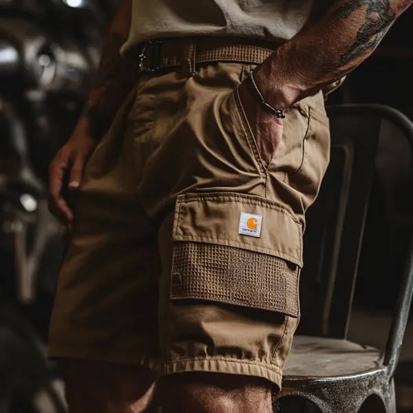 Men's Versatile Shorts Retro Lacquered Carpenter 5-point Shorts Daily Casual Shorts - Wayrates.com 