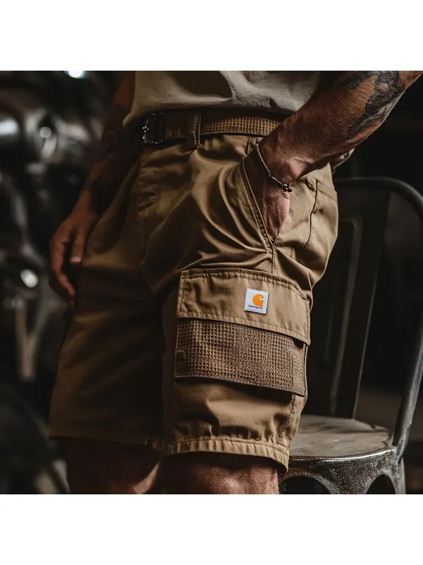 Men's Versatile Shorts Retro Lacquered Carpenter 5-point Shorts Daily Casual Shorts - Ootdmw.com 