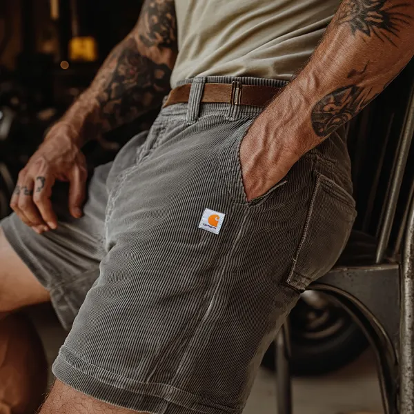 Men's Vintage Corduroy Shorts - Spiretime.com 
