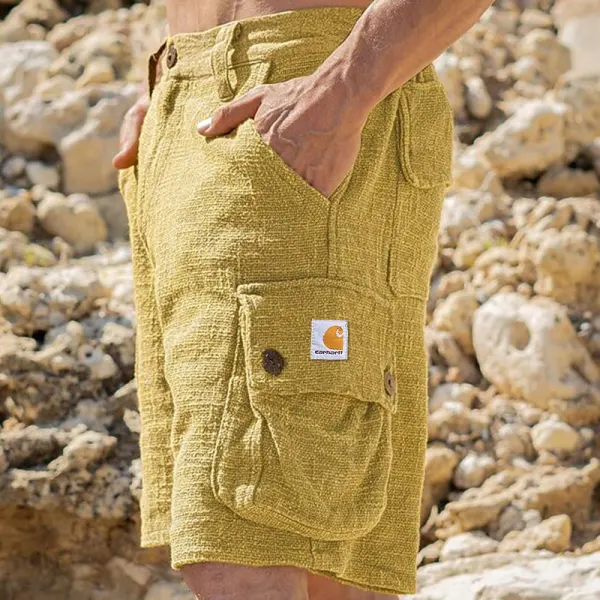 Stylish Yellow Cargo Shorts For Men - Perfect For Casual Summer Outings - Wayrates.com 