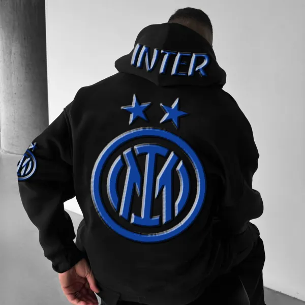 Unisex Oversized UEFA Champions League Football Team Casual Print Hoodie - Spiretime.com 