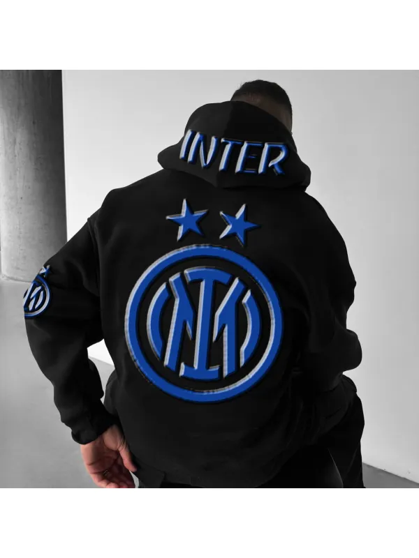 Unisex Oversized UEFA Champions League Football Team Casual Print Hoodie - Frontiercool.com 