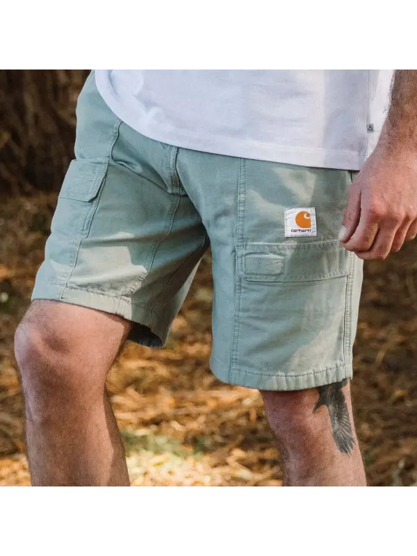 Men's Vintage Surf Elastic Drawstring Cargo Shorts - Frontiercool.com 