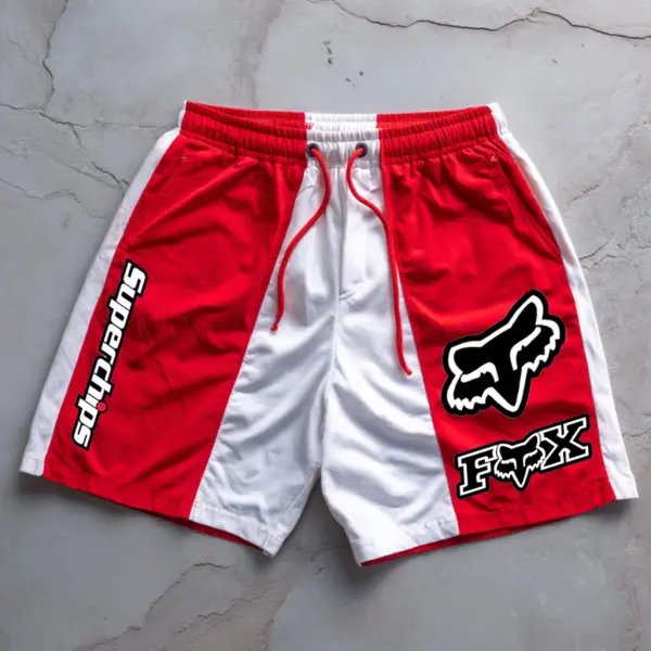 Red And White Fox Logo Shorts - Zivinfo.com 