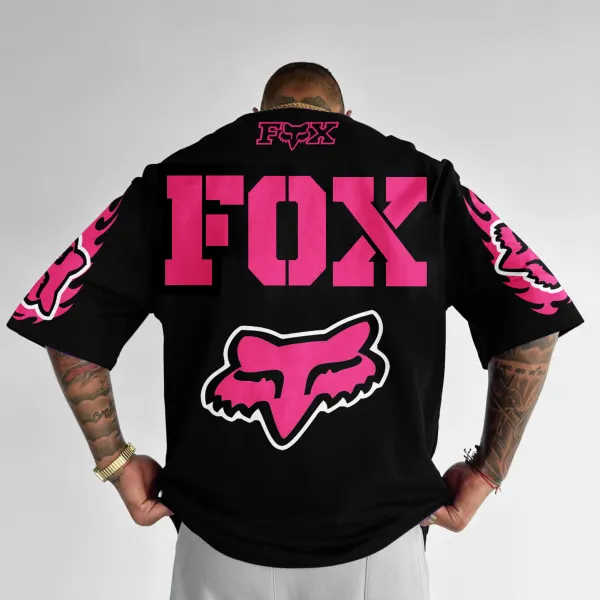 Unisex Street Casual Oversized Racing Print T-shirt - Spiretime.com 
