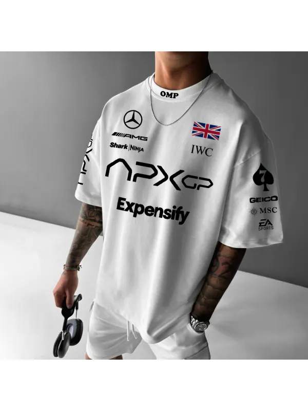 Men's Racing Style Street Loose Fashion T-shirt - Ootdmw.com 