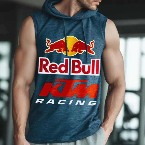 Red Bull Racing Hooded Tank Top - Spiretime.com 
