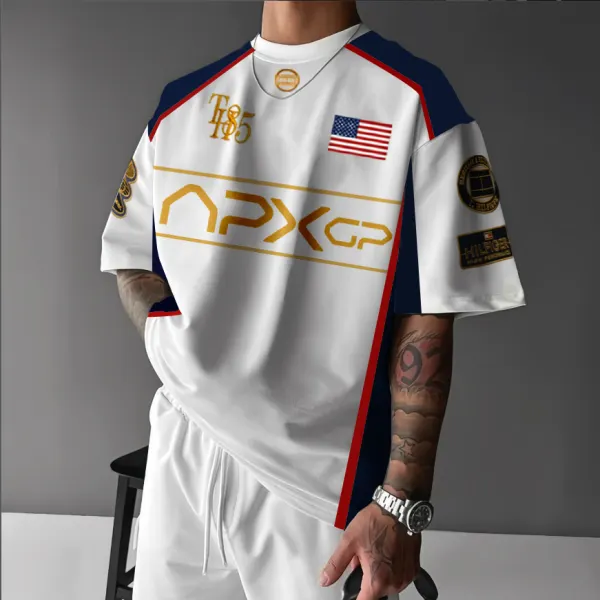 Men's Racing Street Loose Fashion T-Shirt - Spiretime.com 