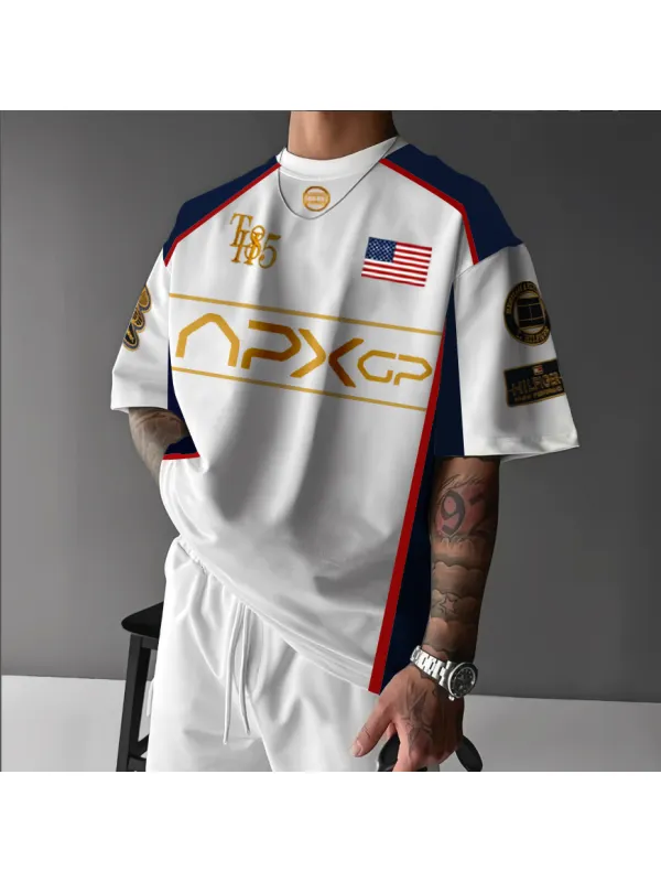 Men's Racing Street Loose Fashion T-Shirt - Ootdmw.com 