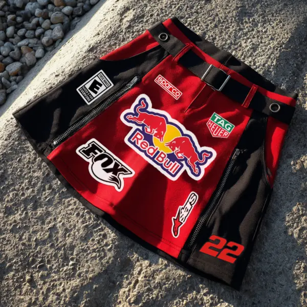 Red Bull Racing-Inspired Zip-Up Skirt - Spiretime.com 