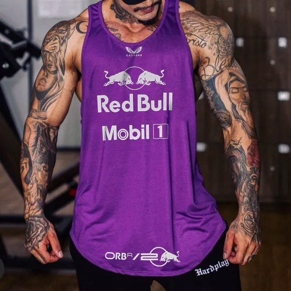 Fitness Racing Print Tank Top - Ootdcowboys.com 