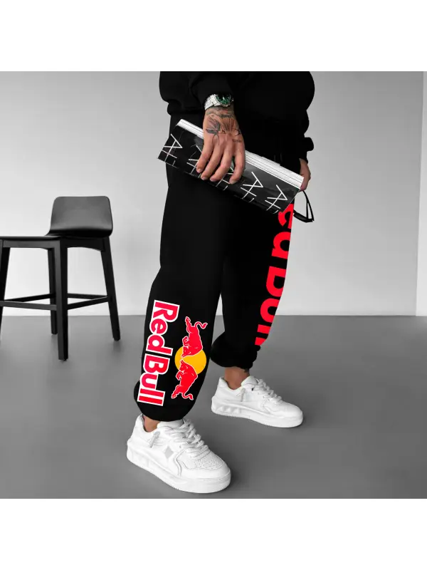 Unisex Street Casual Oversized Racing Graphic Print Sweatpants - Ootdmw.com 