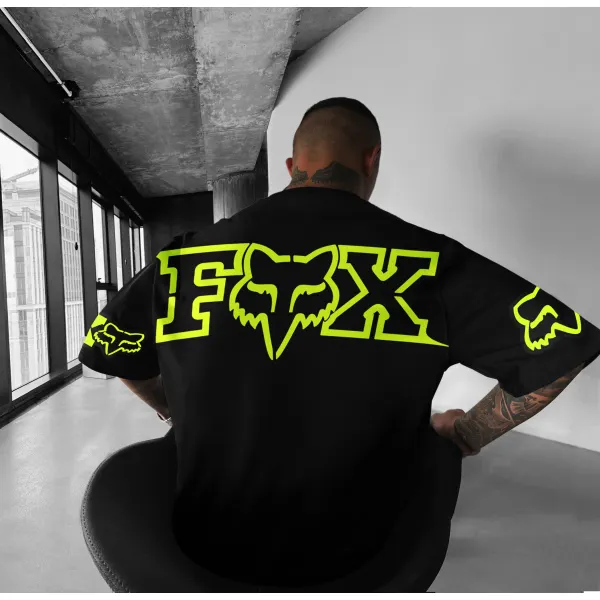 Unisex Street Casual Oversized Racing Print T-shirt - Spiretime.com 