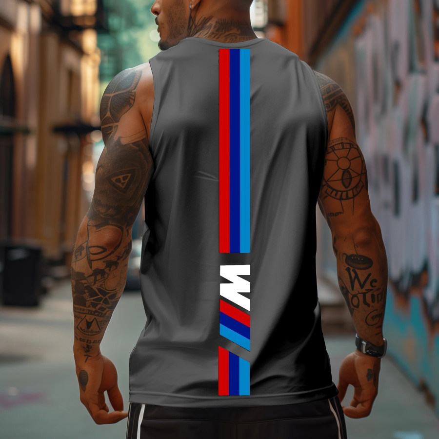 

Men's Racing Logo Print Sports Tank Top