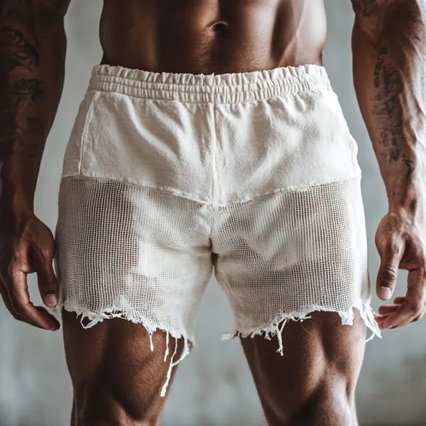 Men's Mesh Shorts Fitness Club Shorts Holiday Party Sexy Shorts - Spiretime.com 