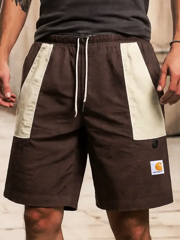 Stylish Splicing Contrast Panel Shorts For Men - Perfect For Casual Summer Outfits - Menbarn.com 