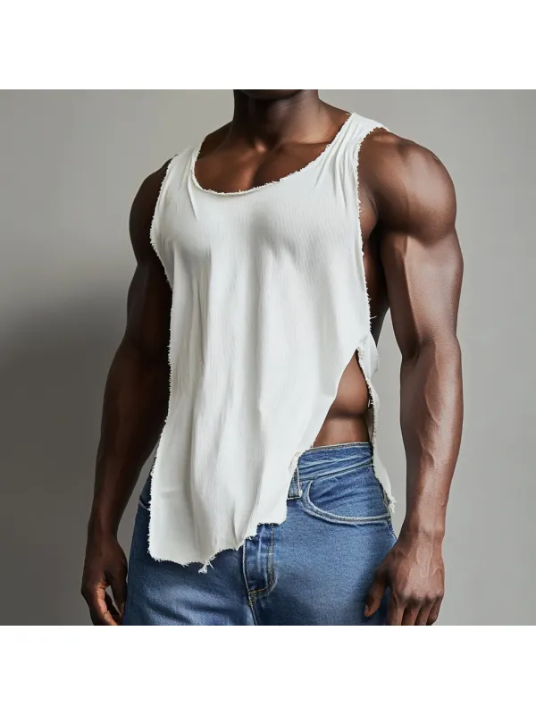 Men's Casual Super Stretch Comfortable Breathable Vest Casual Fitness Slim Fit Everyday Sleeveless Tops Club Tops - Ootdmw.com 