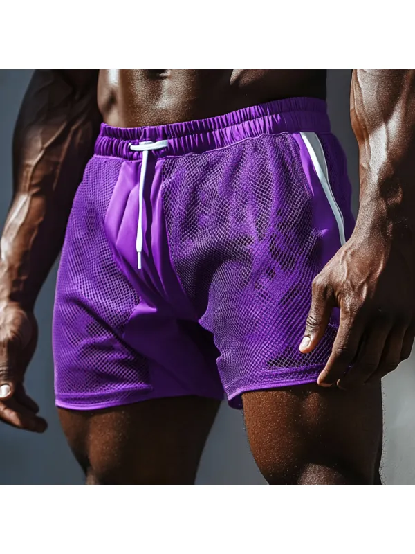 Mens Sexy Mesh Shorts Fitness Club Shorts Party Shorts - Anrider.com 