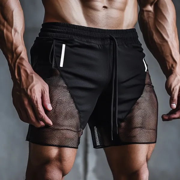 Men's Mesh Shorts Fitness Club Shorts Holiday Party Sexy Shorts - Spiretime.com 