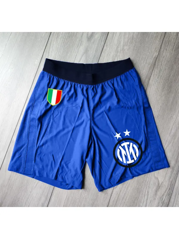 Unisex Champions League Football Team Logo Print Stretch Waist Shorts Sweatpants - Anrider.com 