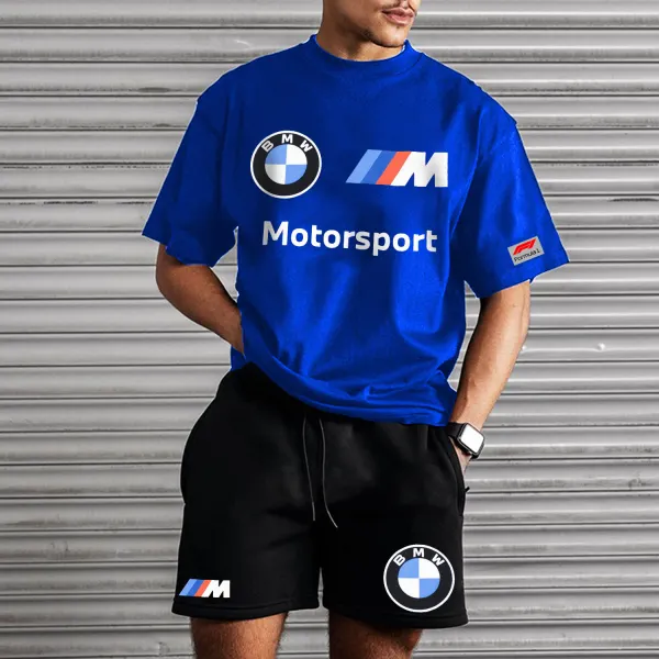 Contrast Color Casual Racing Oversized Suit - Spiretime.com 