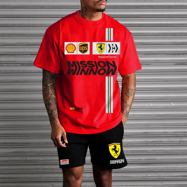 Fashion Racing Oversized Two-piece Suit - Spiretime.com 