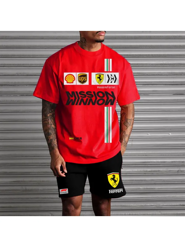 Fashion Racing Oversized Two-piece Suit - Frontiercool.com 