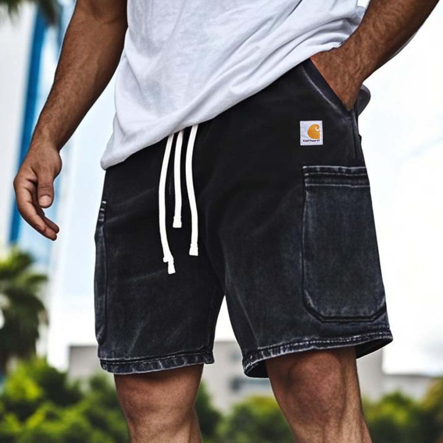 

Carhartt Men's Vintage Washed Distressed Denim Pocket Casual Walkshort Workwear Cargo Shorts
