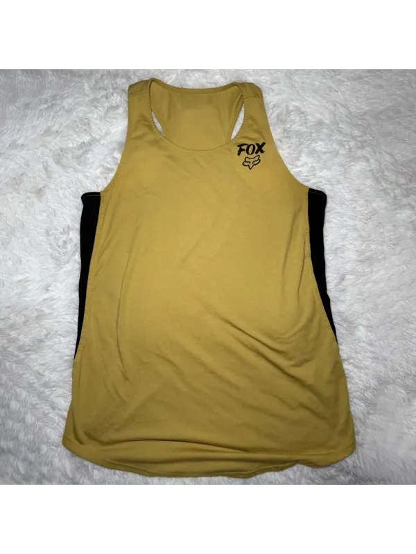 Men's Racing Print Contrast Sports Tank Top - Ootdmw.com 