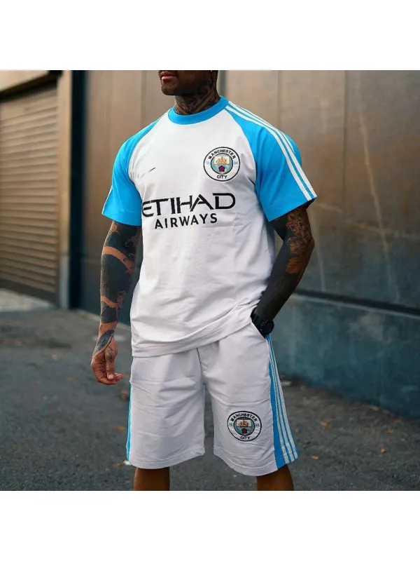 Unisex Football Club Short Sleeve Shorts Set - Ootdmw.com 