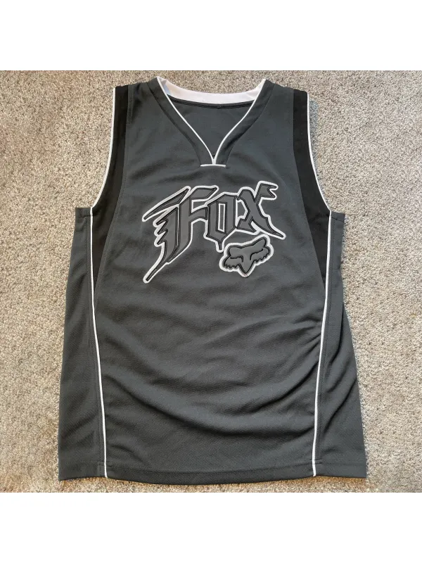 Men's Sleeveless Embroidered Sports Tank Top - Ootdmw.com 
