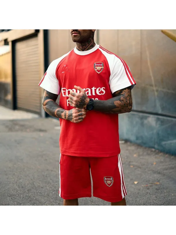 Unisex Football Club Short Sleeve Shorts Set - Ootdmw.com 
