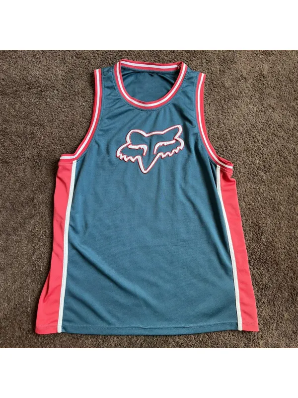 Men's Sleeveless Embroidered Sports Tank Top - Ootdmw.com 