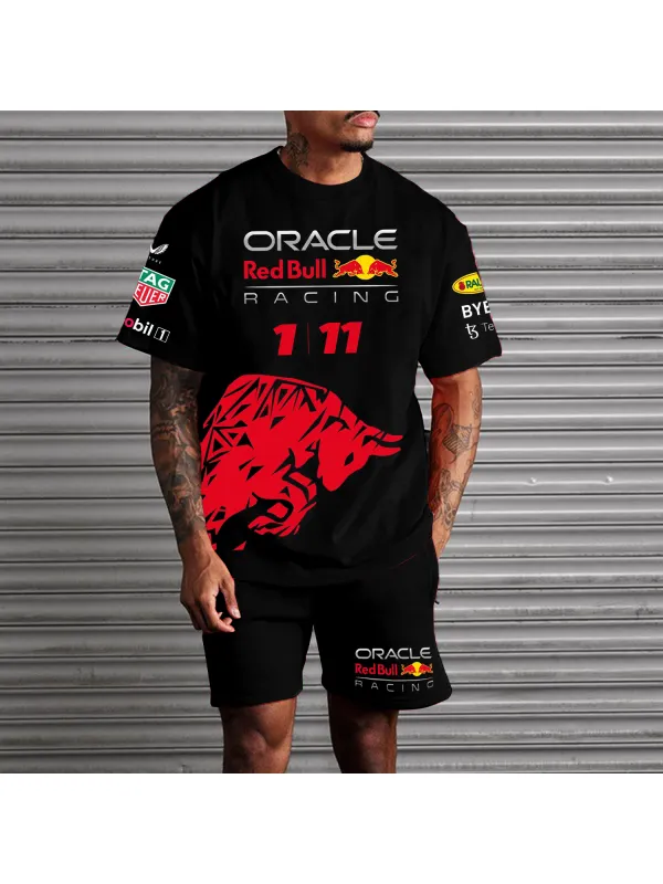 Brand Racing Letter Print Set - Ootdmw.com 