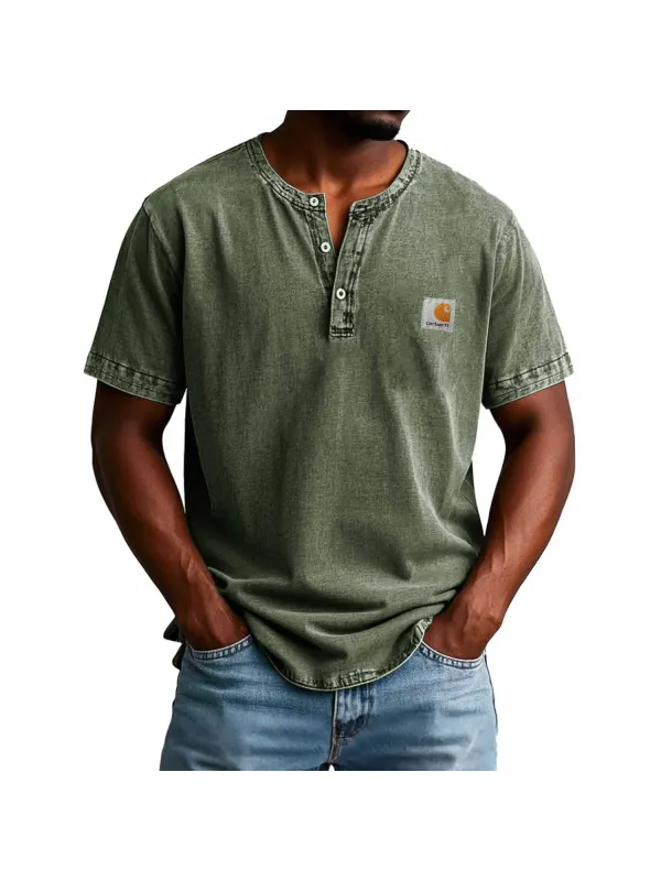Men's Outdoor Casual Vintage T-shirt - Ootdmw.com 