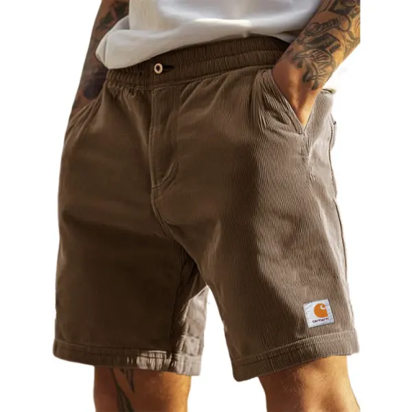 Men's Fashion Elastic Waist Embroidered Logo Shorts - Ootdcowboys.com 