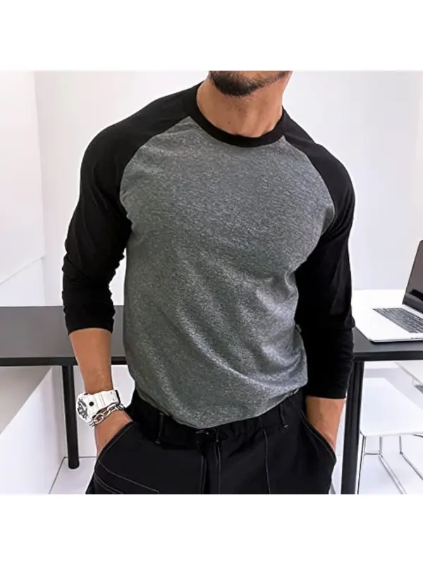 Men's Stylish Raglan Sleeve T-Shirt - Perfect For Casual And Sporty Looks - Anrider.com 