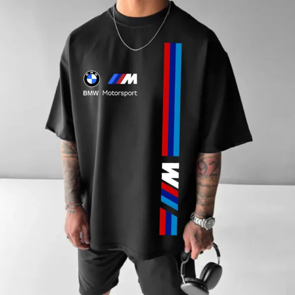 Unisex Casual Racing Print T-shirt - Ootdyouth.com 