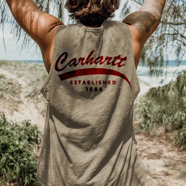 Retro Letter Print Casual Vest - Wayrates.com 