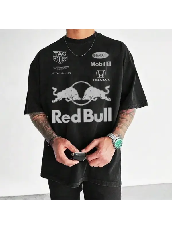 Men's Racing T-Shirt Oversized Top Black - Wearmw.chimpone.com 