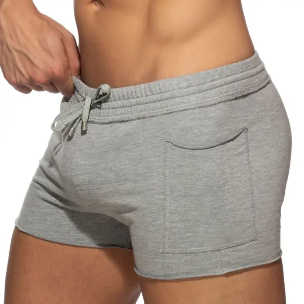 Men's Sexy Olive Green Active Shorts With Striped Side Panels And Adjustable Waistband - Ootdyouth.com 