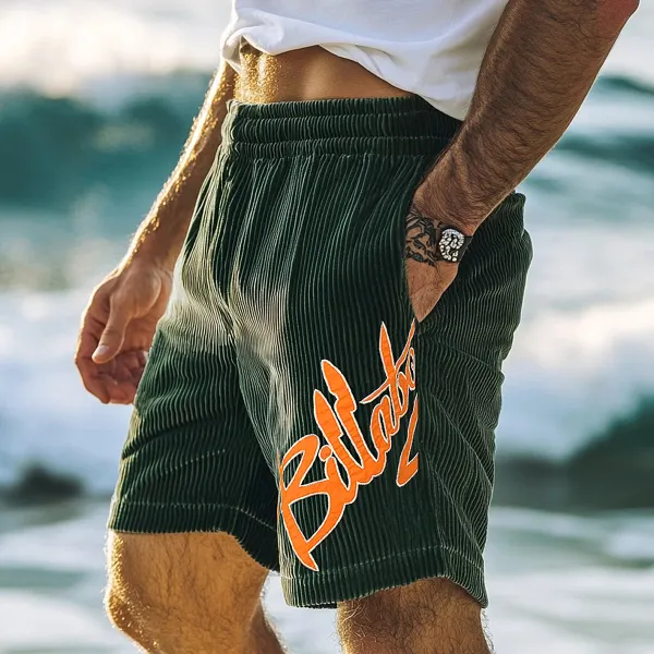 Vintage Casual Shorts Corduroy Surf Shorts Beach Shorts - Spiretime.com 
