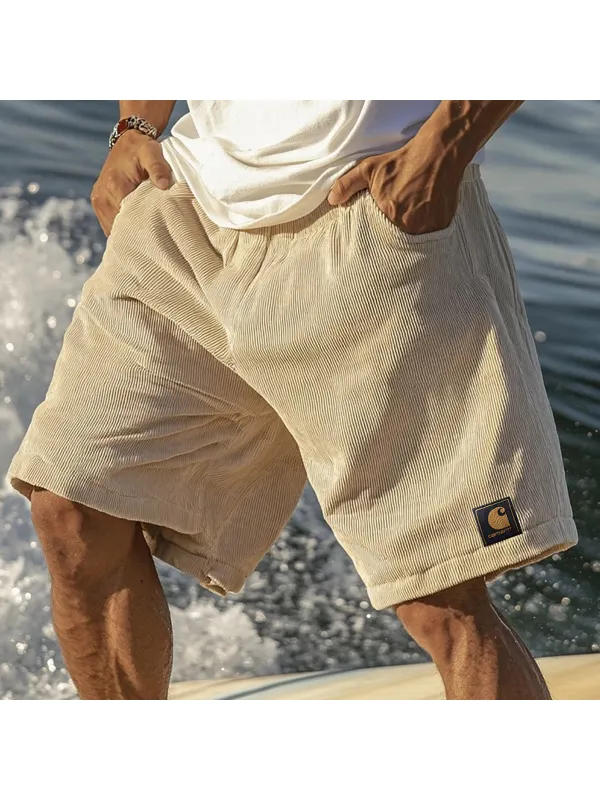 Vintage Casual Shorts Corduroy Surf Shorts Beach Shorts - Anrider.com 
