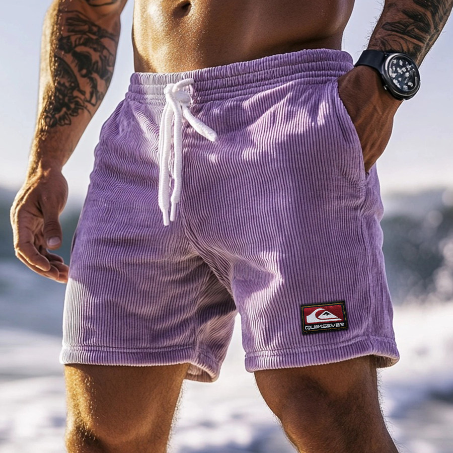 

Quicksilver Vintage Casual Shorts Corduroy Surf Shorts Beach Shorts